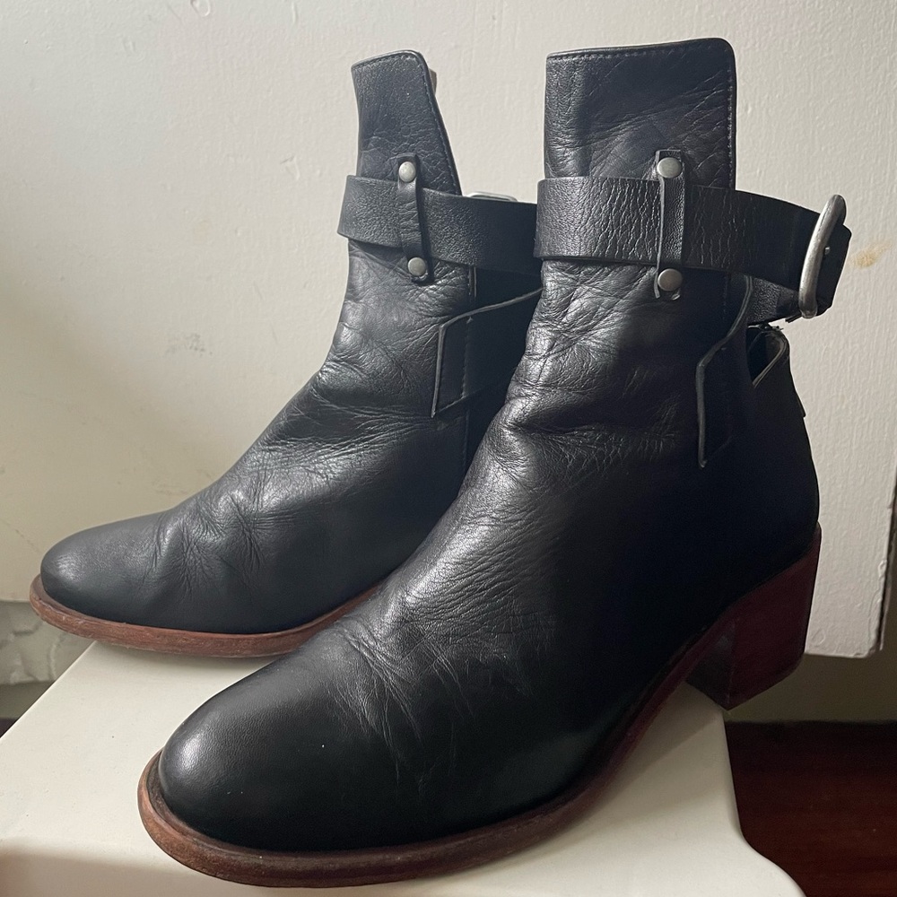 Plomo Women Black Ankle Boots EUR 37 pre owned